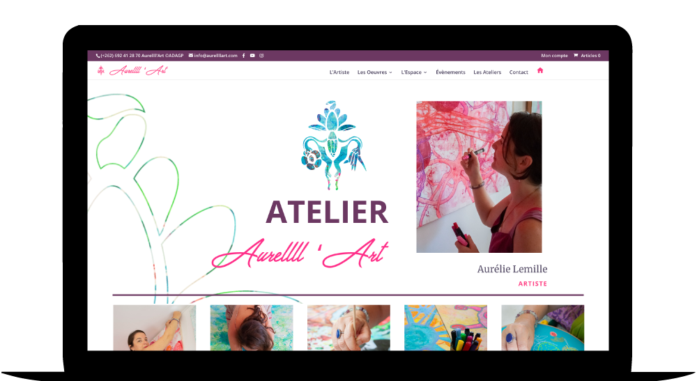 Projet « Aurellll’Art »: Charte identitaire, Site internet et Outils d’entreprise