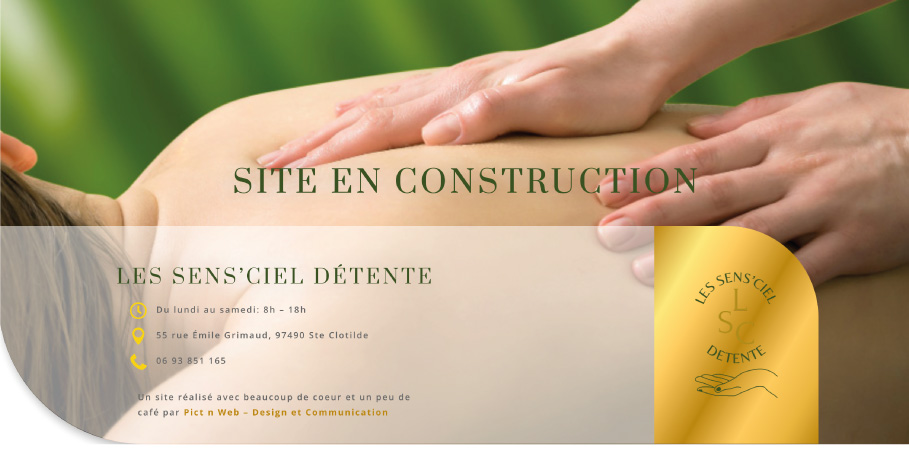 Site Les Sens'Ciel Détente, Massage et Réflexologie, St Denis, La Réunion