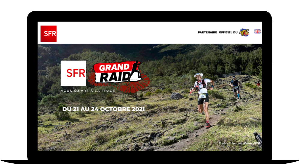 Projet « SFR Grand Raid »: Site internet éphémère, Évènementiel.