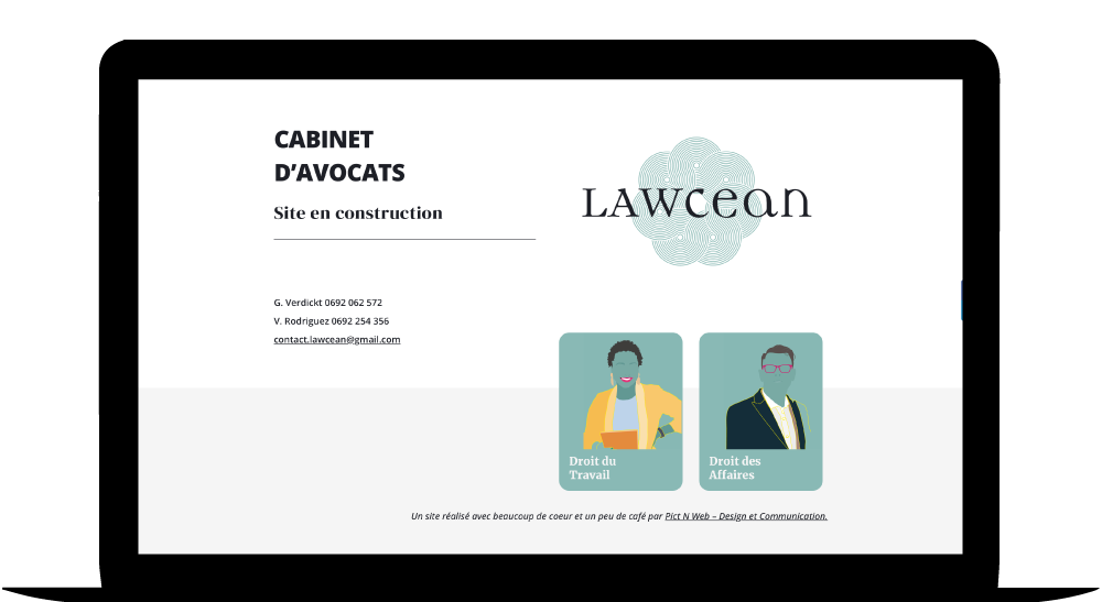 Projet « Lawcean, Cabinet d’avocat »: Site internet vitrine